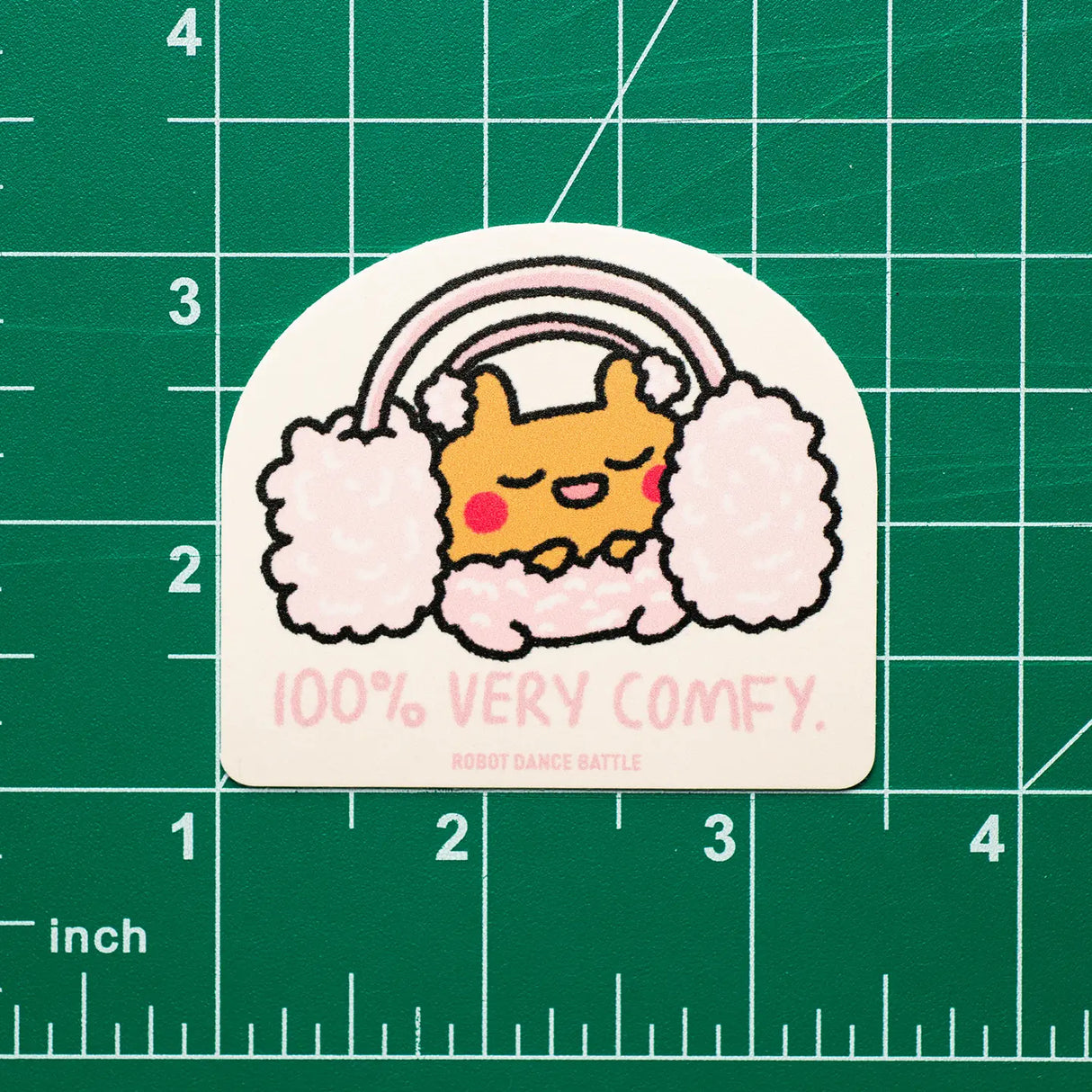 Keep Warm Bunny Vinyl Sticker