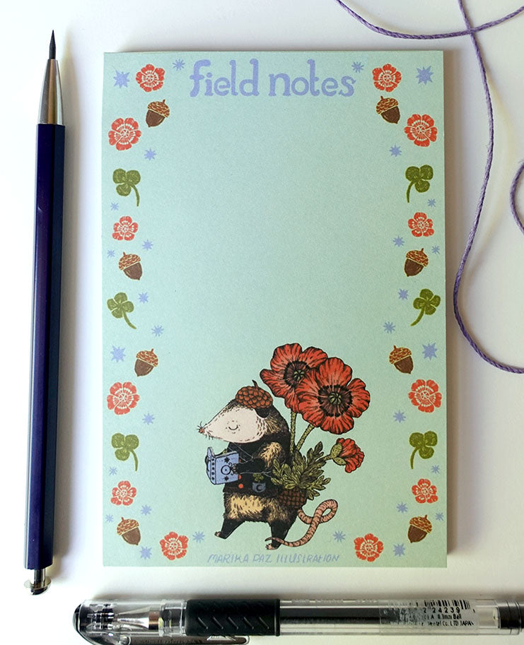 Marika Paz Notepad - Possum Field Notes