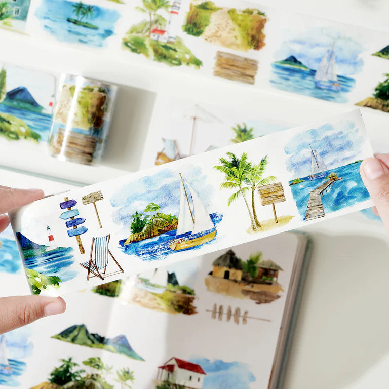 Pre-cut Summer Bliss Wide PET Tape