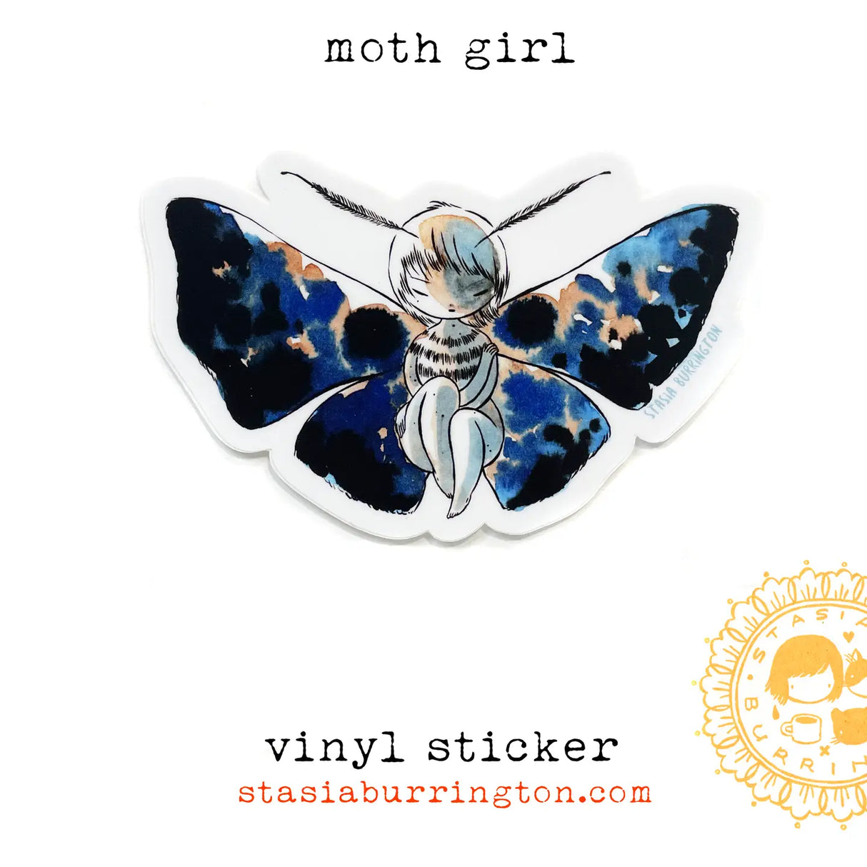 Moth Girl - Bittersweet Entomology Vinyl Sticker