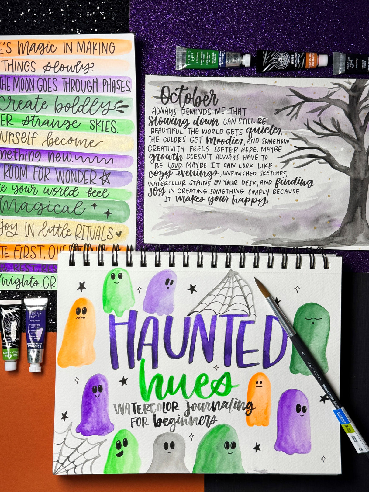 Haunted Hues: Watercolor Journaling for Beginners by Emily Solis
