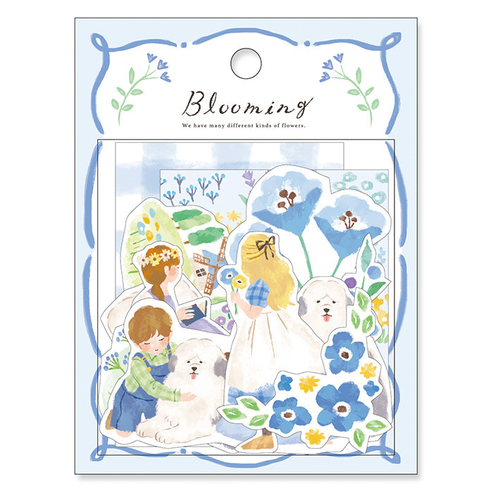 Pegatina Blooming Flake azul