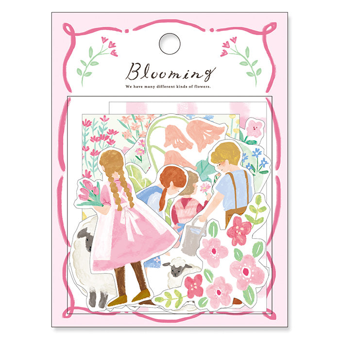 Pegatina Blooming Flake de color rosa