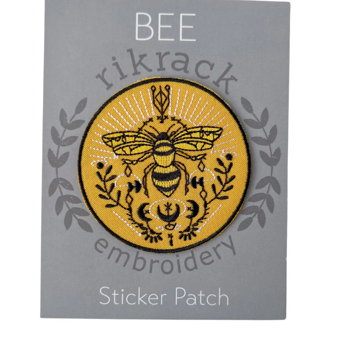 Bee Embroidery Sticker Patch