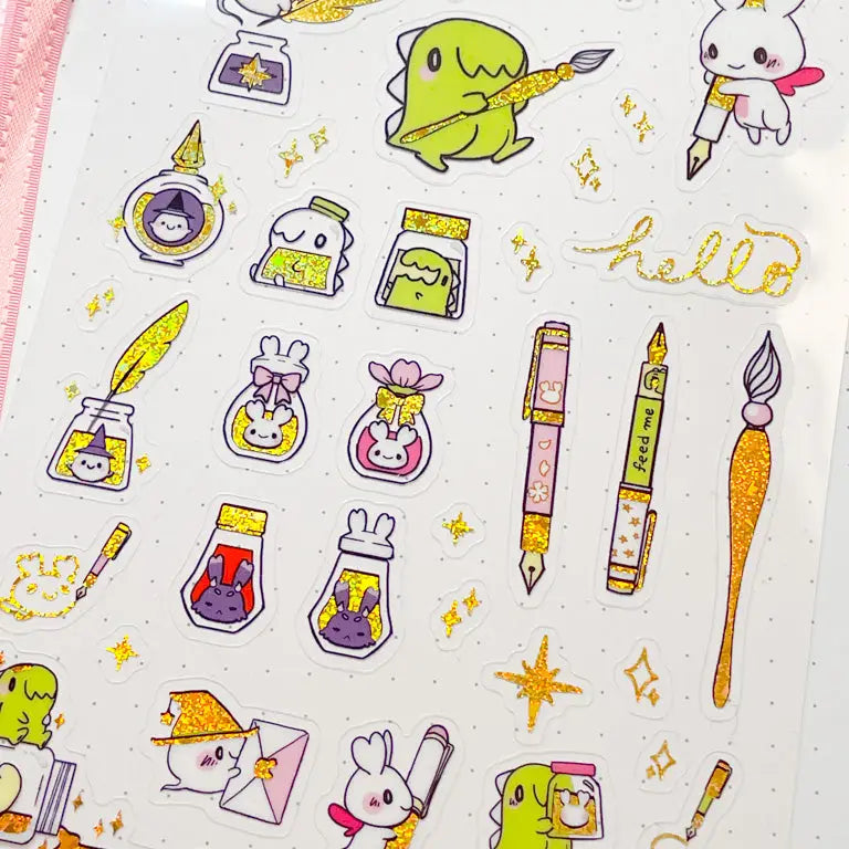 Sakuradragon Pen Pals Clear Sticker Sheet