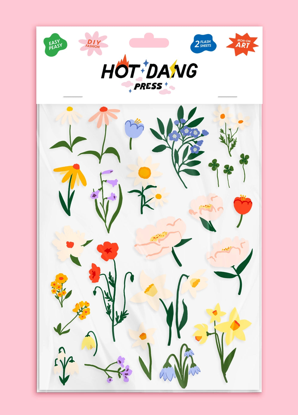 Iron-on Transfer Sheets - Flowers Always (Pack of 2)