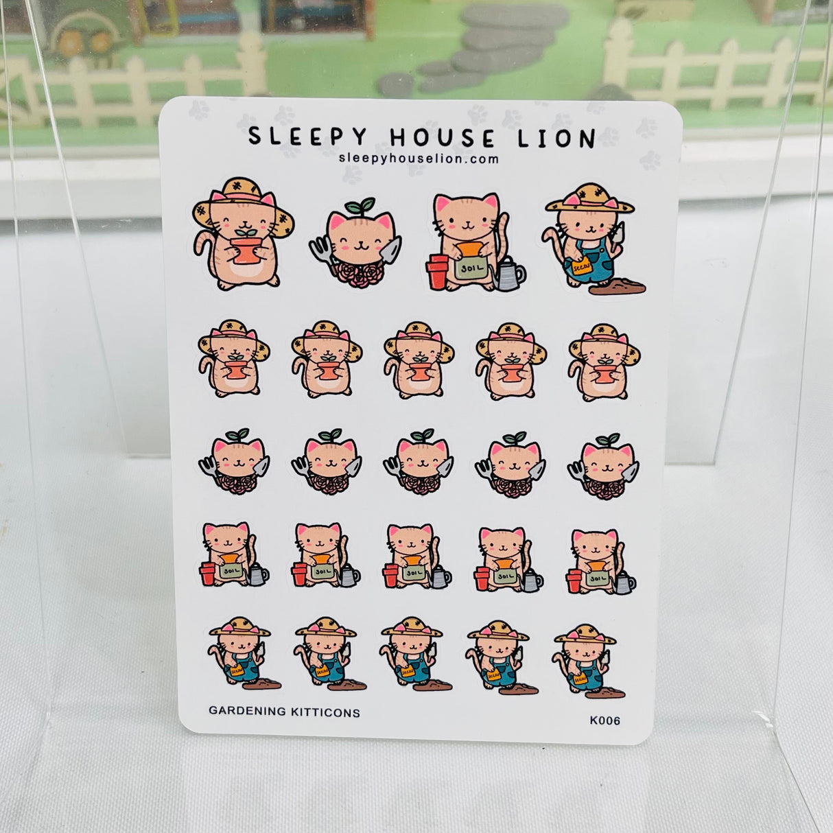 Gardening Kitticon Planner Sticker Sheet