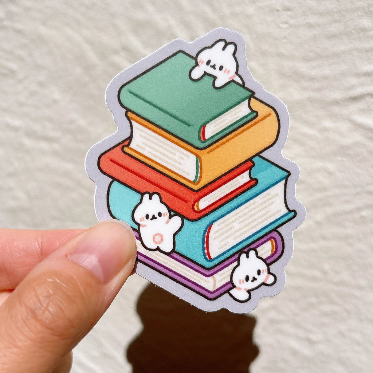 StickyRiceCo Vinyl Sticker - Bunnies and Books