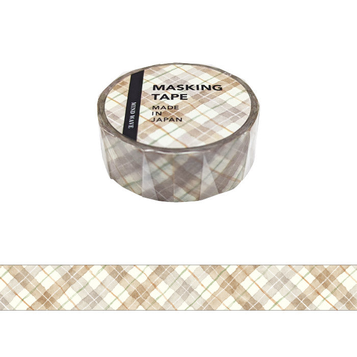 Cinta washi con estampado de cuadros escoceses