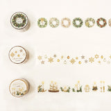 Christmas Ornaments Clear PET Washi Tape Gold Foil Mind Wave
