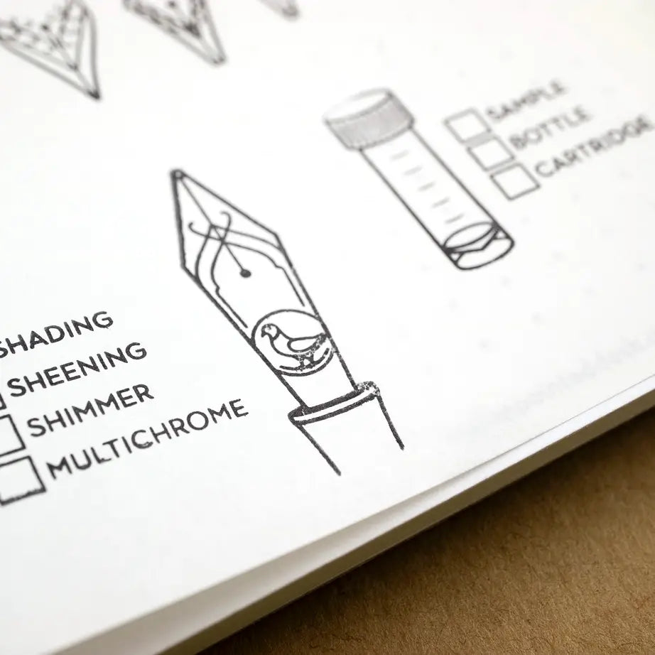 "Nibs & Ink" - 4"x6" Clear Stamp Set (16 Stamp Designs)