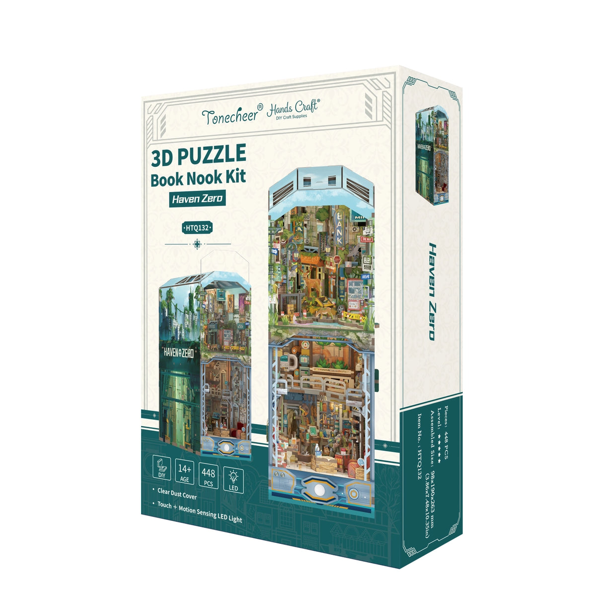 Diy Miniature House Book Nook Kit: Haven Zero w/ Dust Cover