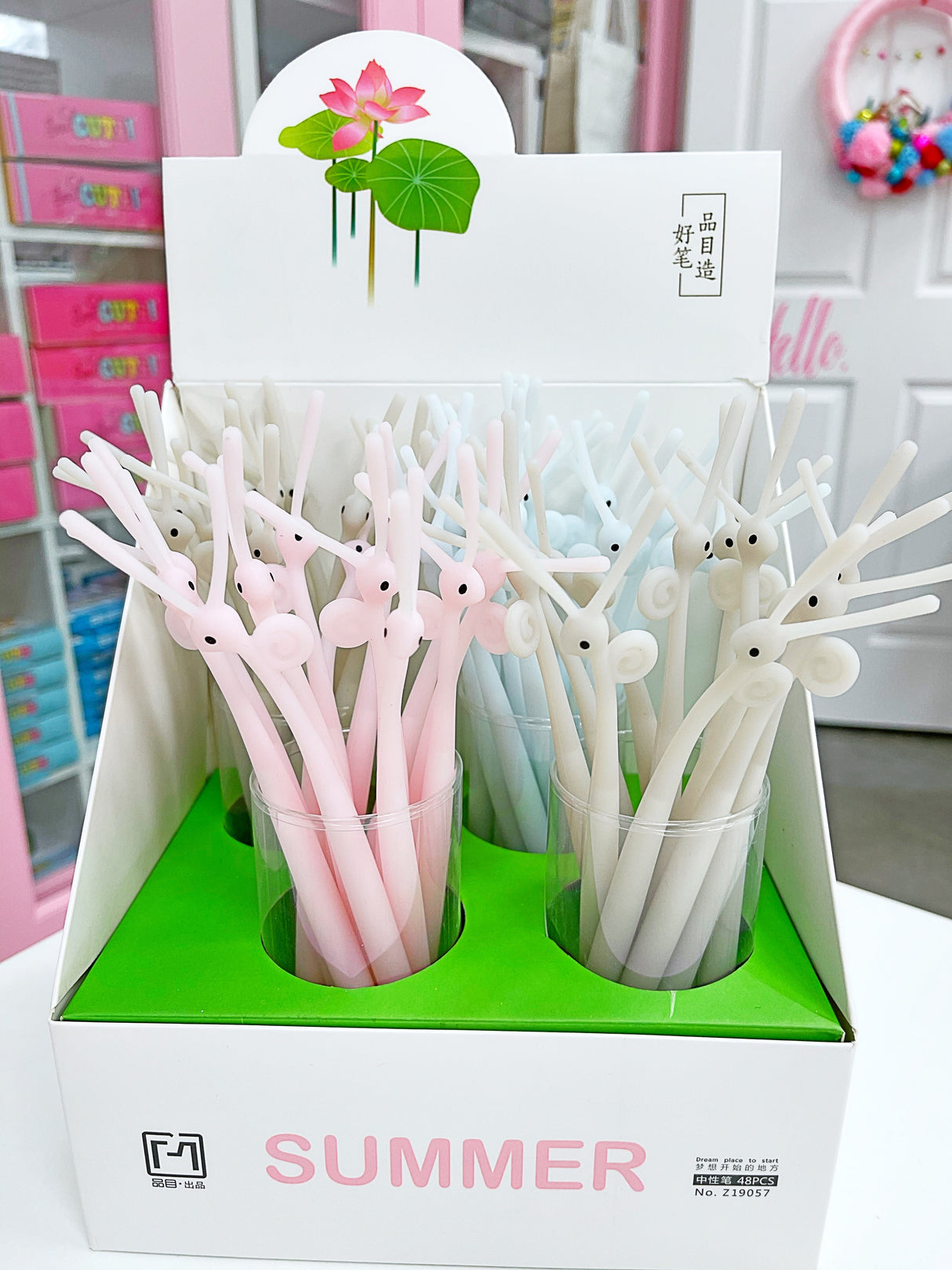 Bolígrafo de gel con forma de caracol