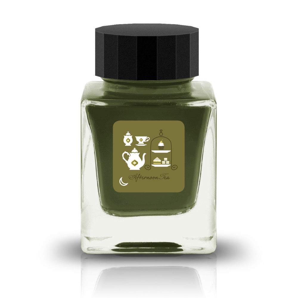 Afternoon Tea Ink
The Adult Night Collection is inspired by a fun filled adult night out. Some inks even come with a pleasant scent to enhance your writing experience.
RGB: 121, 114, 58
Olive
Scented
30 ml