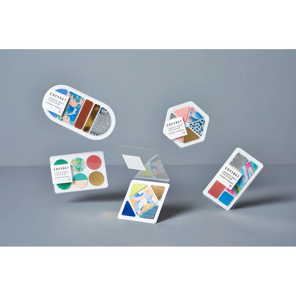 King Jim Coffret Cosmetic Motif Film Stickers Triangle Forest Green