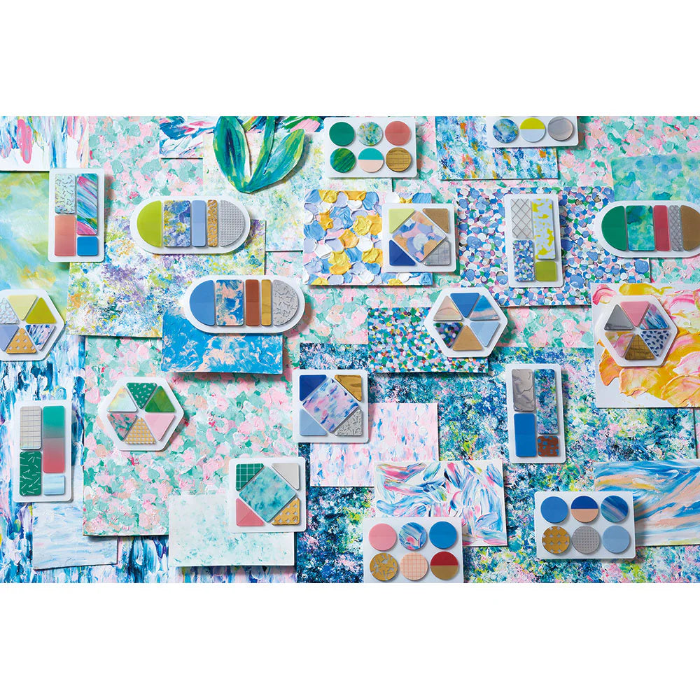 King Jim Coffret Cosmetic Motif Film Stickers Triangle Forest Green