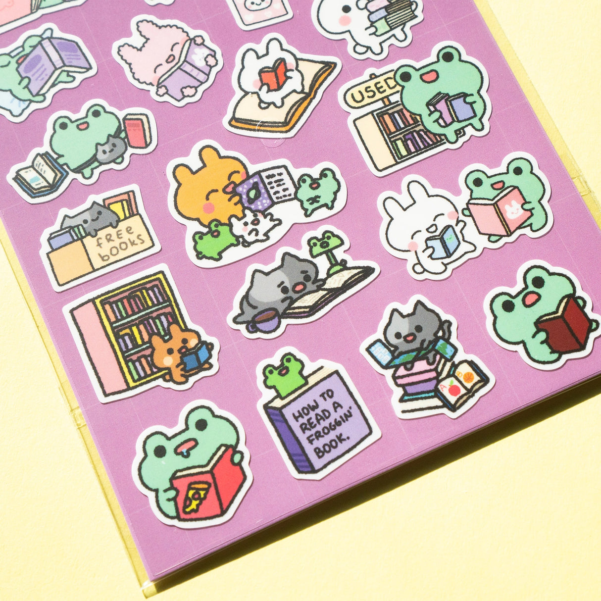 This is part of a new series of sticker sheets that feature different "days". There are 23 individual stickers on the sheet full of bizness success.
They are vinyl stickers on a clear plastic sheet with a backing card and packaging that's ready to display.
The whole packaging is 3.8 x 8.75" and is ready to hang. The sticker sheet is 3.75 x 5.8"