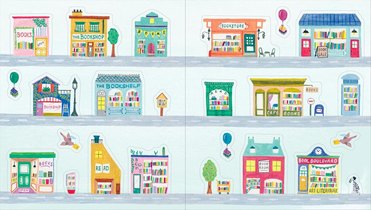 A collection of 400+ beautifully illustrated stickers that will delight bookworms.
Celebrate the joy of reading with this special collection of 500+ book-themed stickers, each one a tiny treasure and visual ode to the transformative power of books. The stickers within are thoughtfully hand-painted and designed to speak right to a book lovers heart: There are cozy shelves overflowing with carefully stacked books and potted plants; quaint bookstore facades that beckon readers inside with their artful and abu