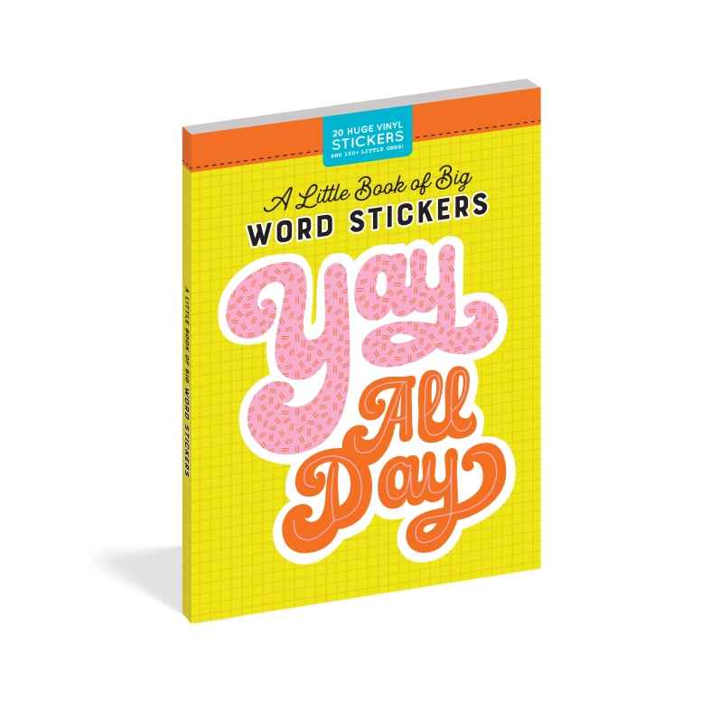 Spread the sticker love! Life is just better with stickers, and this little book of BIG vinyl stickers proves just that! Decorate your laptop, bike, water bottle, phone, or dresser (the possibilities are endless!) with these super-sized designs, and brighten every day with a little sticker magic.
A Little Book of Big Word Stickers includes:
20 BIG vinyl stickers
150+ mini stickers