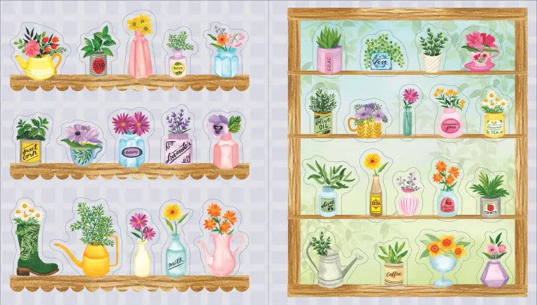 A collection of 675+ beautifully illustrated stickers for every plant enthusiast.
Immerse yourself in the world of plants with this stunning collection of hand-painted stickers, each one a loving ode to the greenery all around us. Potted houseplants add coziness to a sunny windowsill; prickly cacti adorn a warm desert landscape; ladybugs and tulips hide among an inviting garden oasis; tiny terraria perch on a wooden shelf; and much more.
Every sticker is a small work of art, meant to inspire creativity an
