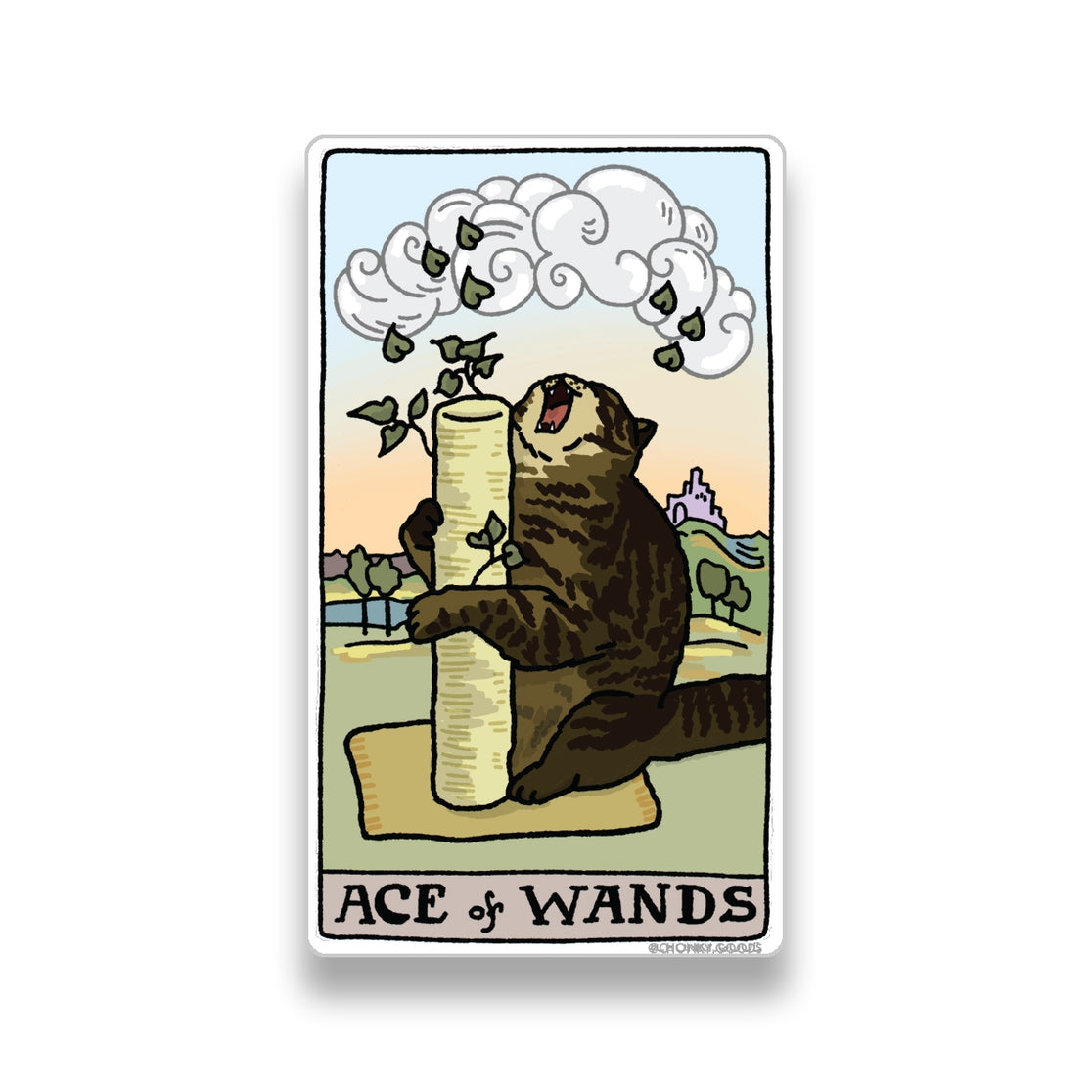 Ace of Wands Tarot Cat Meme Stickers (Minor Arcana)