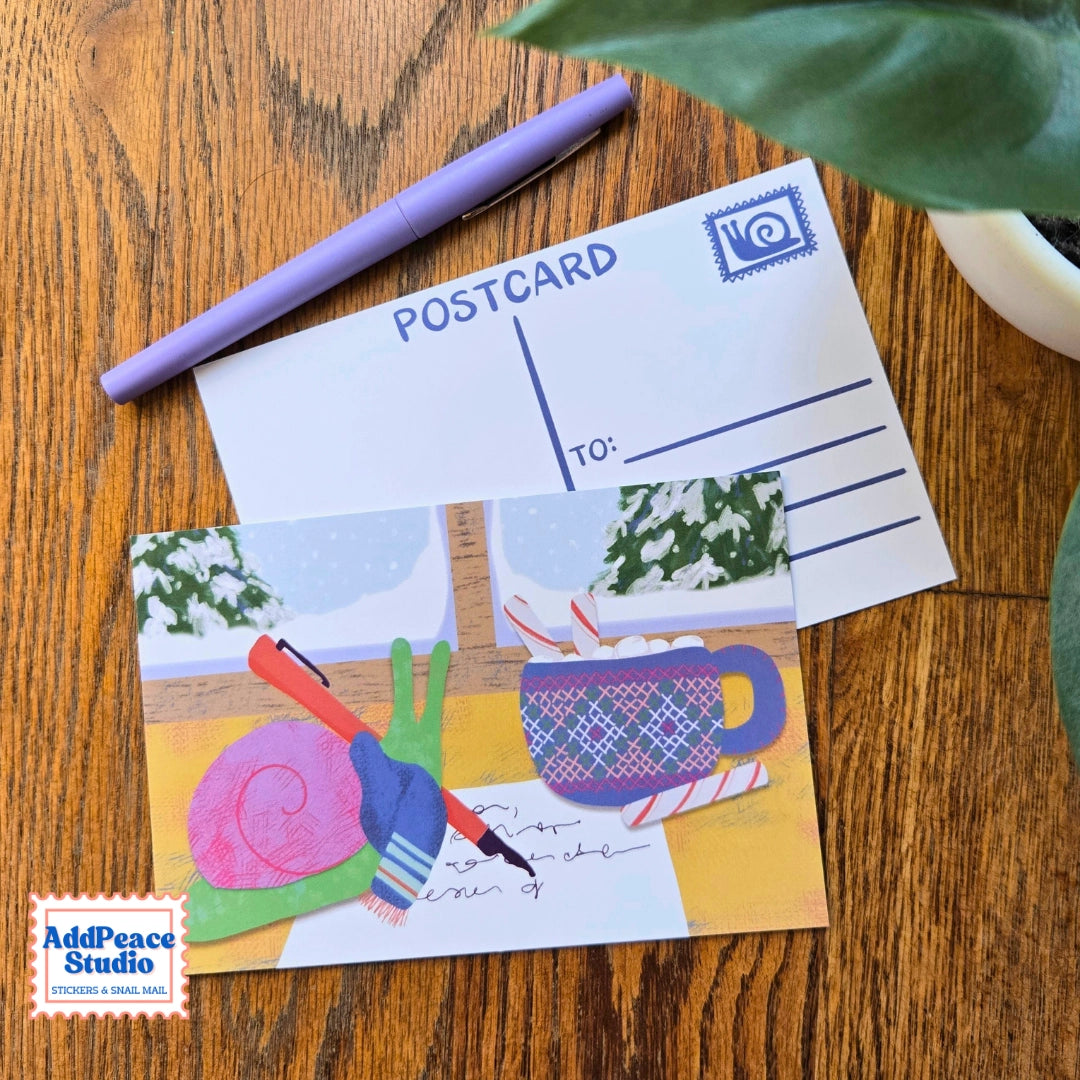 A love letter to snail mail and the joy of sending something real. This 12 postcard set features bright, imaginative illustrations centered around writing, reading, and the magic of meaningful connection.
Details
Set of 12 unique illustrated postcards
Professionally printed on sturdy matte cardstock
Standard postcard size: 4 x 6 inches
Illustrated by AddPeace Studio
Made in the USA