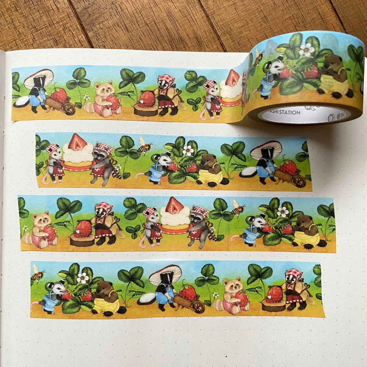 Allison Stoiser Art Strawberry Farm Critters Washi Tape