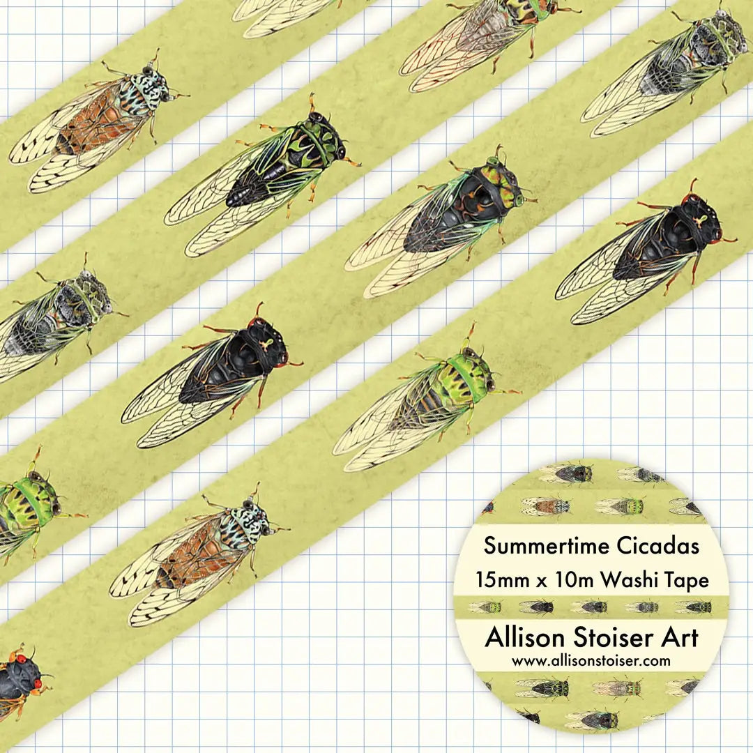 Summertime Cicadas Washi Tape