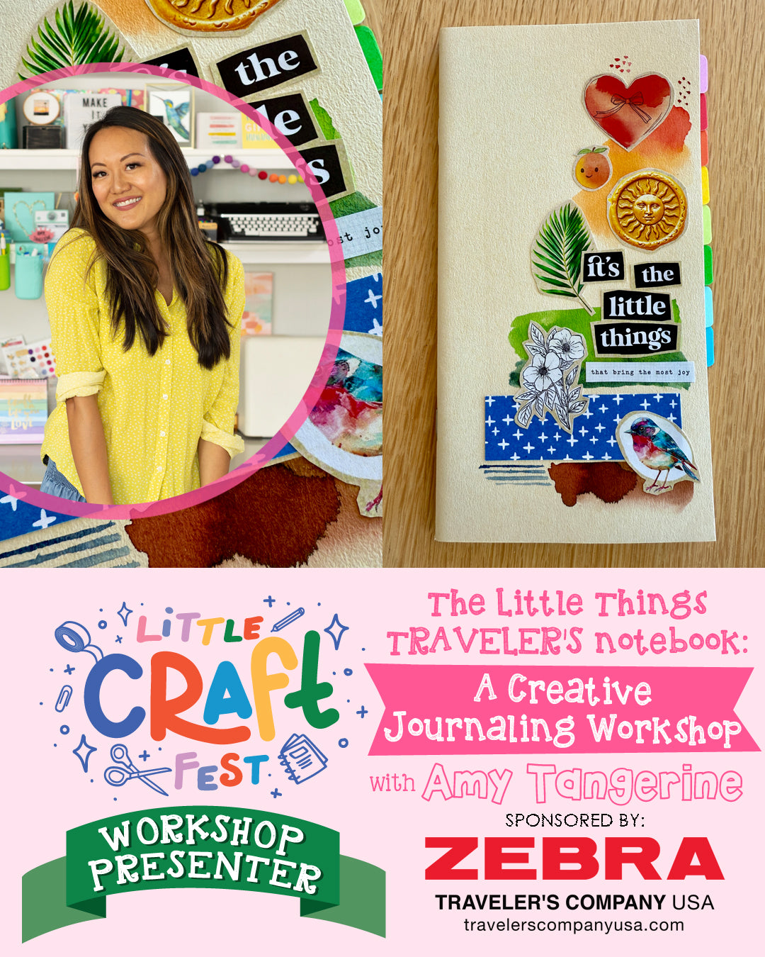 SOLD OUT! The Little Things TRAVELER'S notebook: A Creative Journaling Workshop with Amy Tangerine