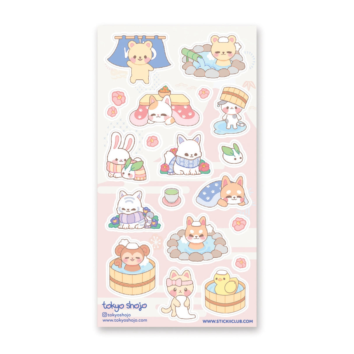STICKII Animal Spa Day Sticker Sheet