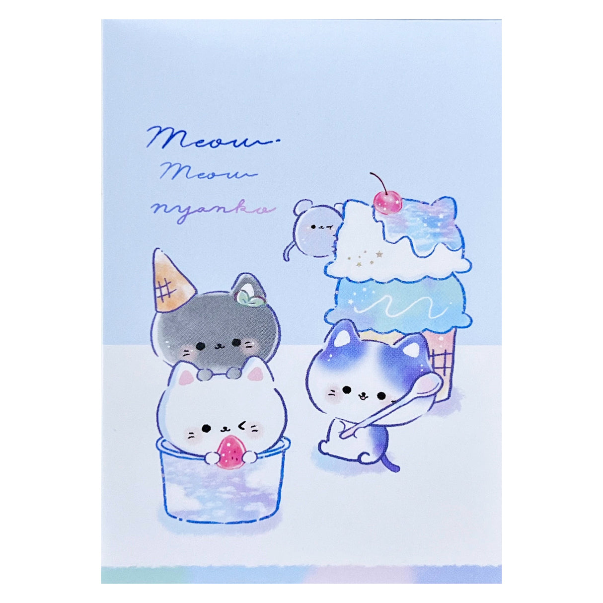 Kitty and Ice Cream Mini Notepad