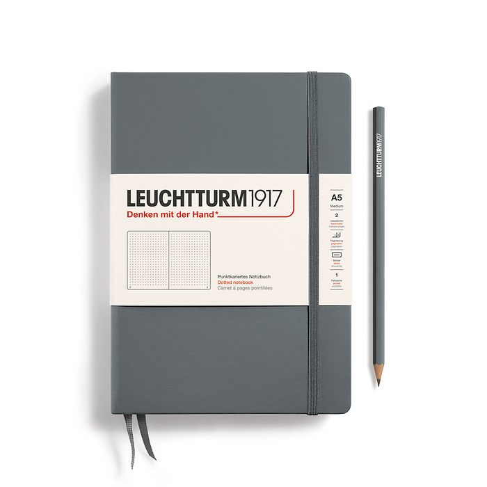 Leuchtturm1917 Anthracite Medium Hardcover Notebook A5
