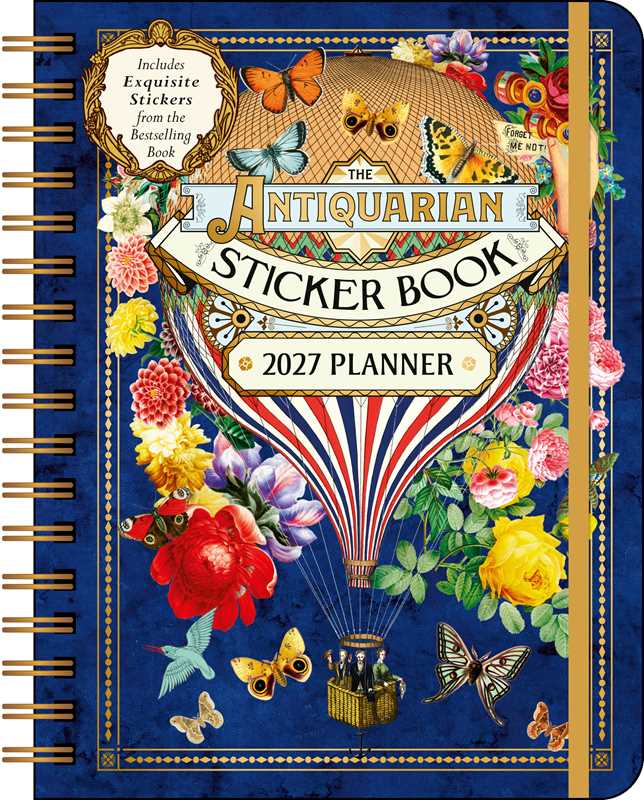 Whether you love to junk journal or need to get your thoughts down on paper, you can add vintage-inspired beauty to every week with the spreads and stickers in The Antiquarian Sticker 2027 Planner.
Gorgeous, inspiring, and dreamily vintage, the spreads and stickers in The Antiquarian Sticker 2027 Monthly/Weekly Planner bring a world of enchantment to your daily life. Nurture your creativity and keep yourself organized with this treasure trove of vintage-inspired aesthetics.
Features include:
- Dimensions: