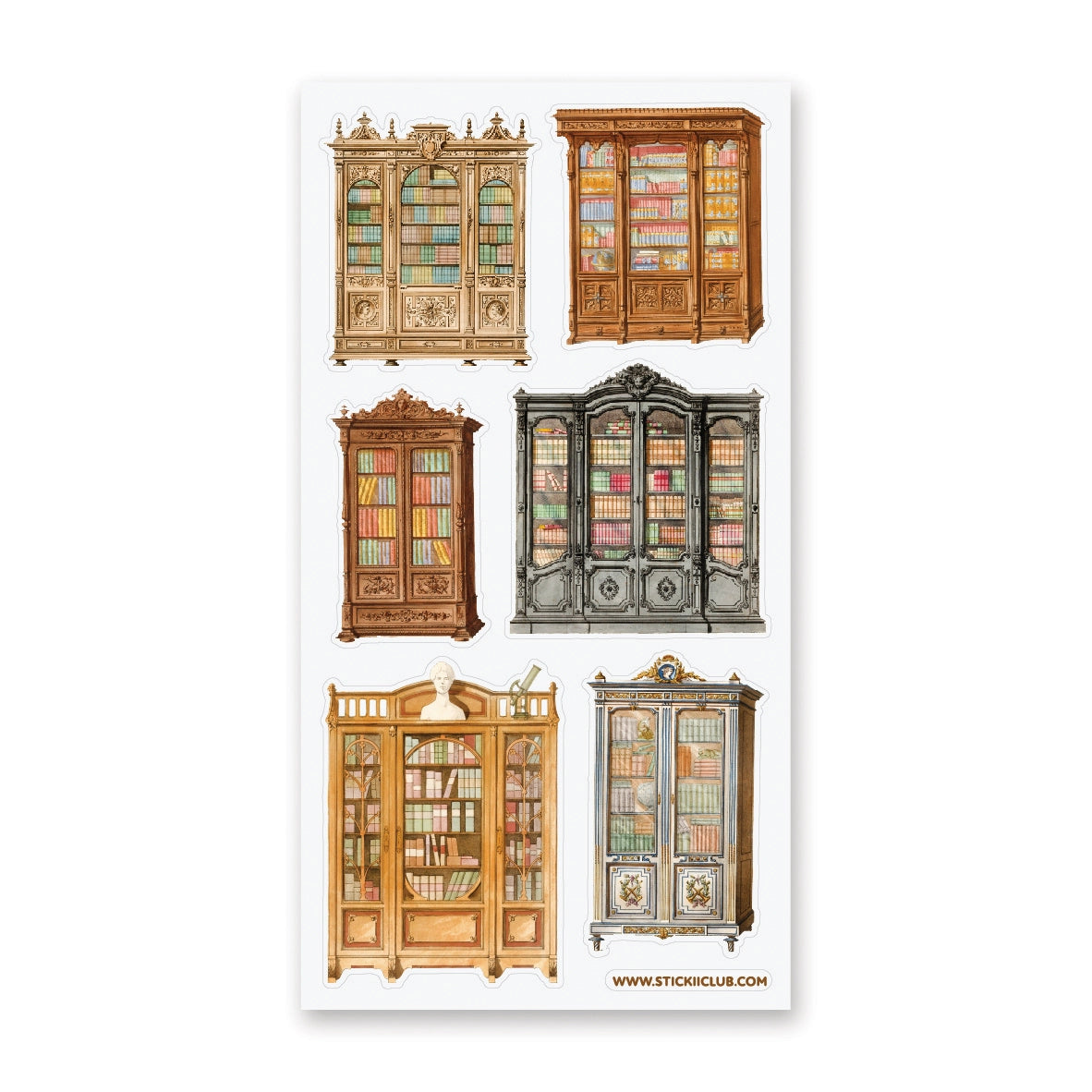 📚 Discover your next literary journey in this quaint vintage library, where shelves of captivating reads await. Whether you’re advancing your knowledge or escaping into an adventure, these are perfect for your reading journal. This sheet featuring magnificent glass-enclosed bookshelves will fill any book lover with endless joy.
Top Coating: None
Adhesive Layer: Paper
Backing Layer: Clear PET
6.69" x 3.54". Weight - 0.03lbs.
1 sheet included