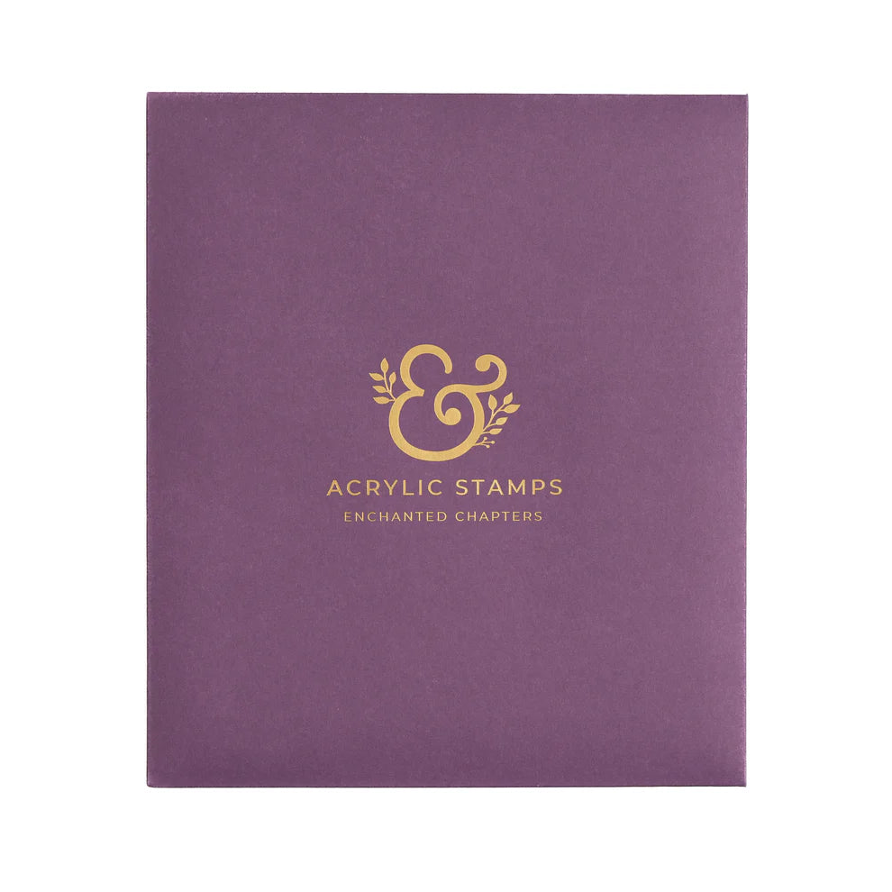 Add enchanted details to your pages with the Enchanted Chapters Stamp Set. Featuring books, ships arrows, anchors, and crowns, these reusable clear acrylic stamps are perfect for layering creative designs in your journal, planner, or scrapbook.