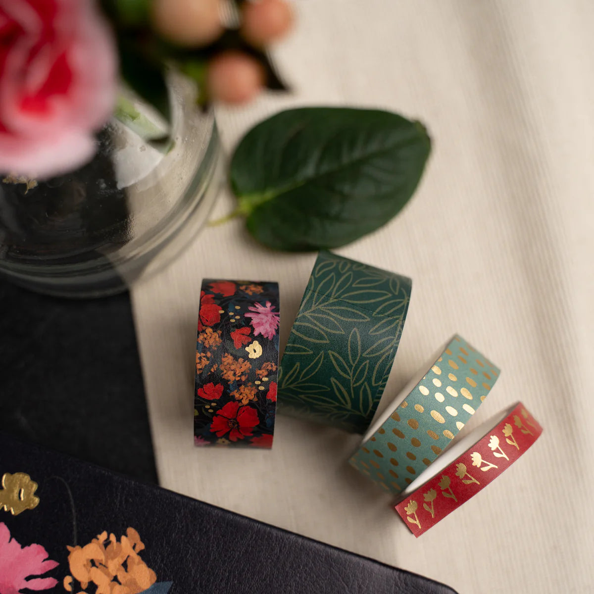 Nurture your creativity with the Flourish Self Care Box, a beautifully curated collection designed with mental wellness in mind. Designed with intention, this box brings together everything you need to begin (or return to) a meaningful creative practice.
Inside you will find:
A5 Bloom & Grow Notebook: featuring a full cover printed abstract floral design, hand stamped with gold foil accents on a vegan leather cover.
Writing Set: including a 0.5mm Ballpoint Pen and Mechanical Pencil with Eraser, both emb