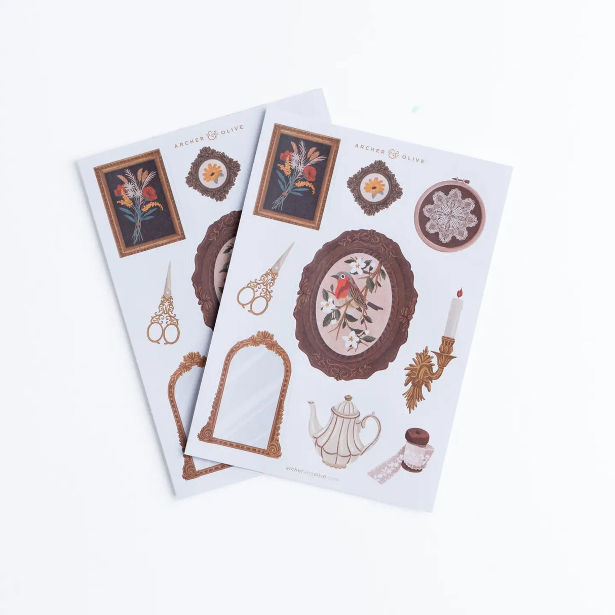 Perfect to add decorative touches to your planners and bullet journals, our high-quality stickers of hand illustrated designs are printed on deluxe matte paper. Each sticker set includes 2 sheets.
Stickers can be super helpful when setting up your monthly or daily bullet journal pages. Use these cute stickers to decorate the pages of your bullet journal, scrapbook, or planner! Plus, our uncoated matte paper stickers are easy to write on with felt tip pens without any smudging.