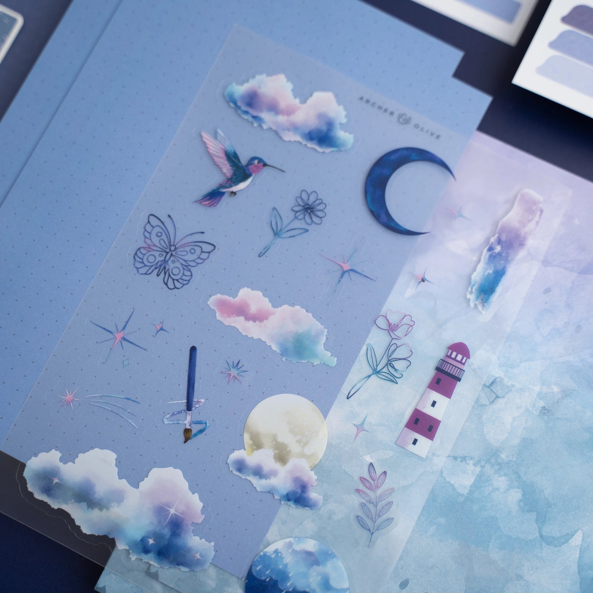 Our Kits contain everything you need to create a cohesive theme in your planner or bullet journal.
This kit will include:
Washi Tape - 2 Designs (2 meters of each design)
5 Unique Sticker Sheets (theme and journaling)
8 Sheets of Collage Paper (2 of each design)
A Clear Binder Sleeve for easy organization
Bonus Item: Label stickers 