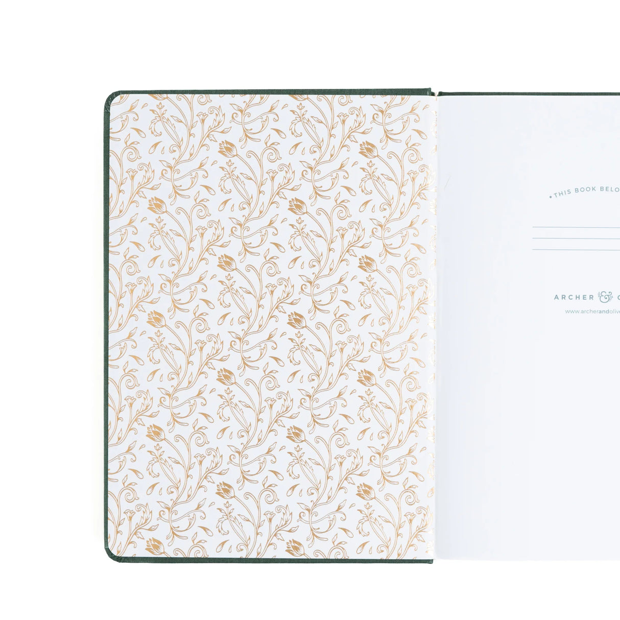 Archer and Olive A5 Antique Floral: Dot Grid Notebook