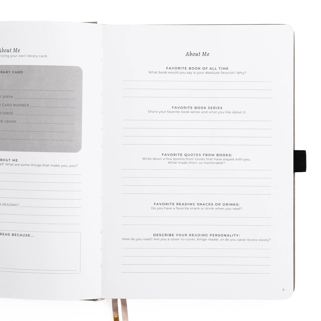 A dreamy Reading Journal in gentle lilac vegan leather, inspired by classic library bindings. Subtle geometric embossing frames a delicate open-book motif, creating a clean, elegant design that appeals to book lovers, writers, and everyday creatives.