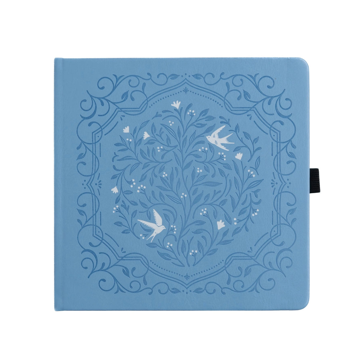 Archer and Olive 8X8 Notebook: Songbird in Blue Dot Grid