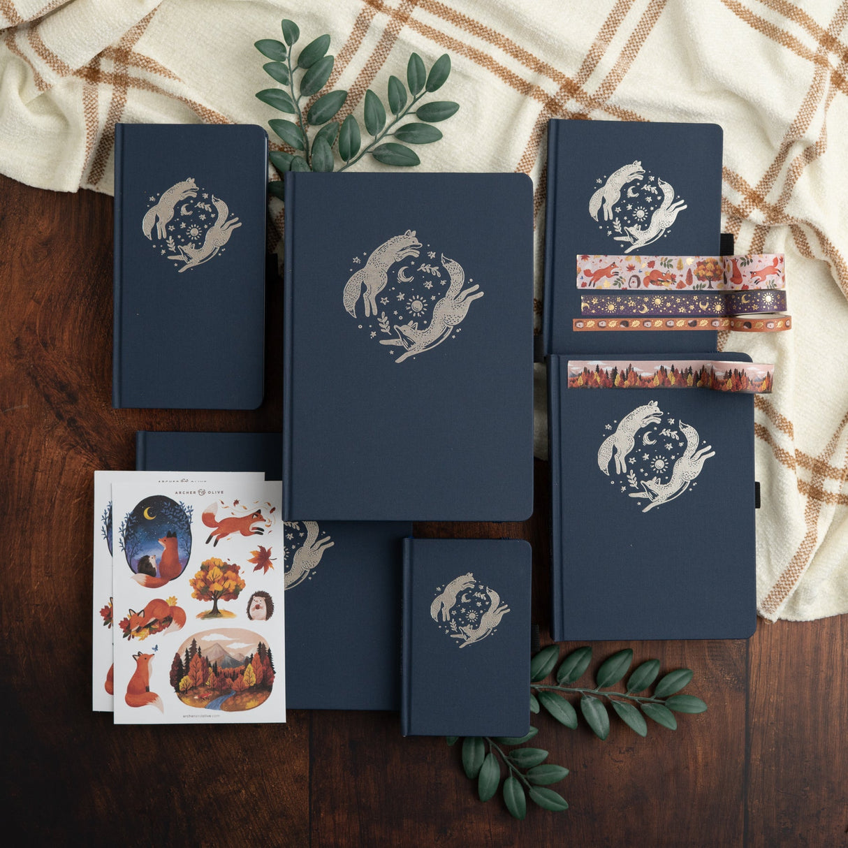 Archer and Olive Notebook: Forest Foxes