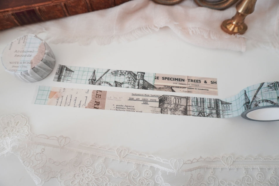 Cinta washi de registros de archivo