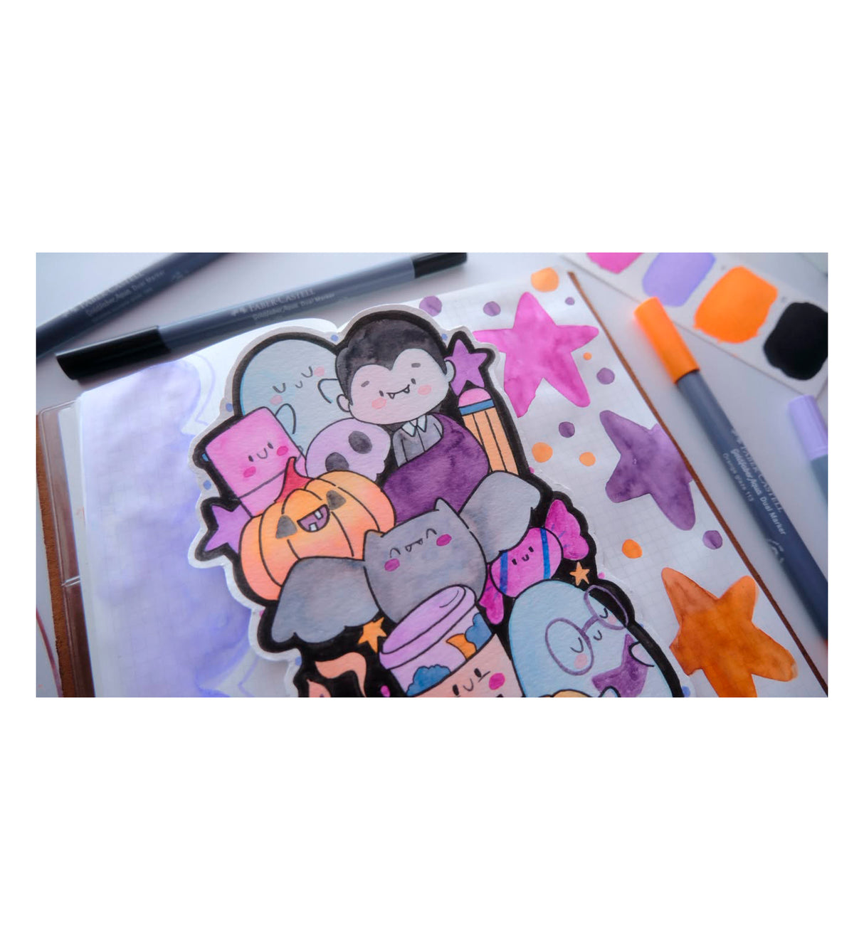 Artful Journaling: Doodle your Own Kawaii Spooky Crew with Mommy Lhey