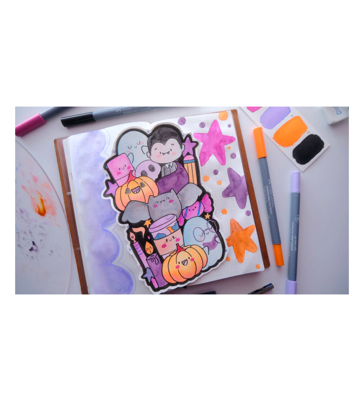 Artful Journaling: Doodle your Own Kawaii Spooky Crew with Mommy Lhey