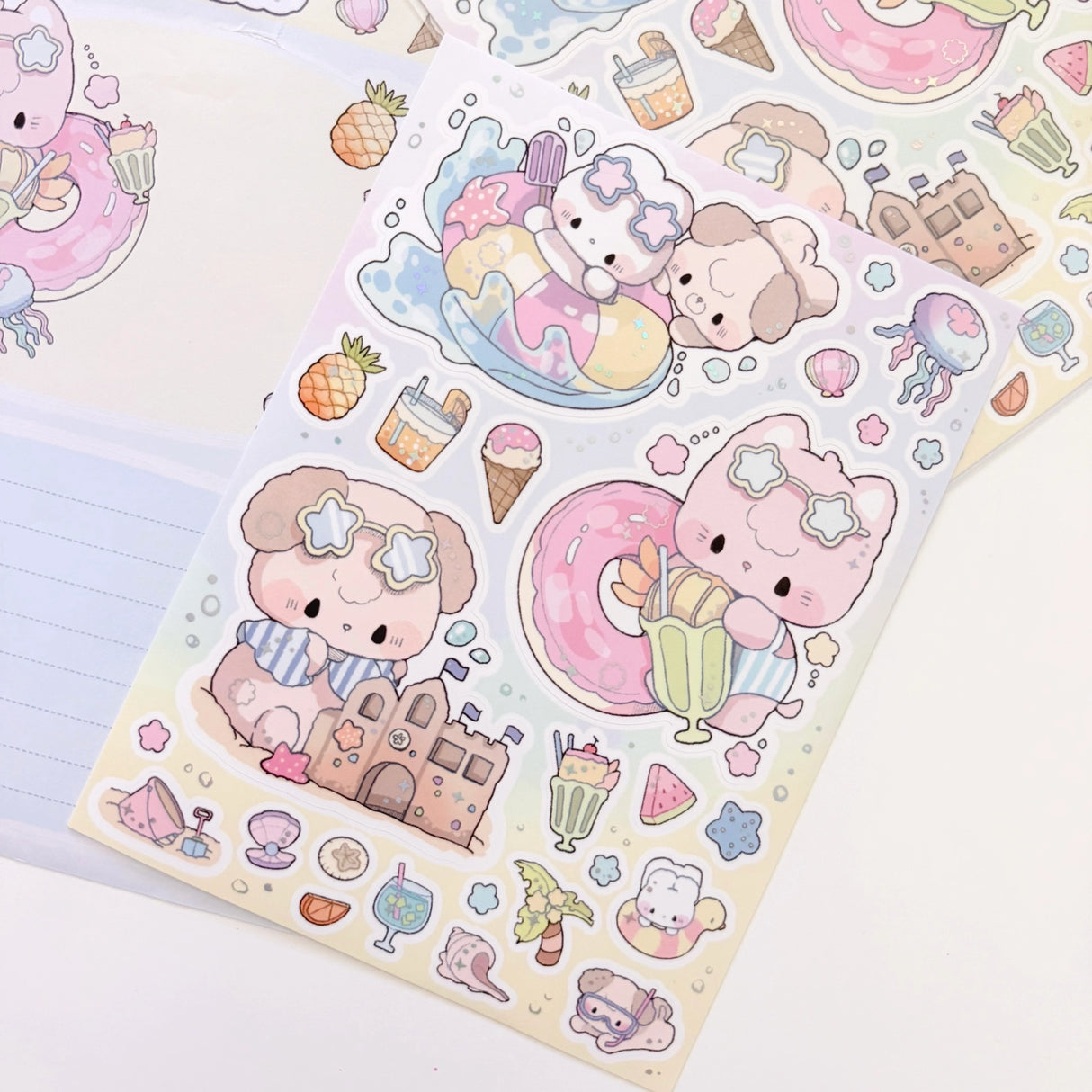 Atelier by Jo Large Sticker Sheet - Summer Beachtime
Introducing larger stickers to be the center of focus in your journal spreads! These detailed, illustrated stickers will add a cozy flair to any journal.