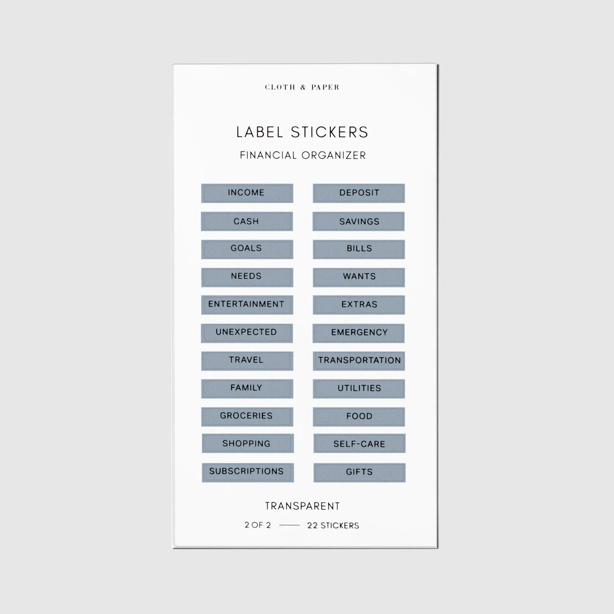 Clear Label Stickers | Financial
