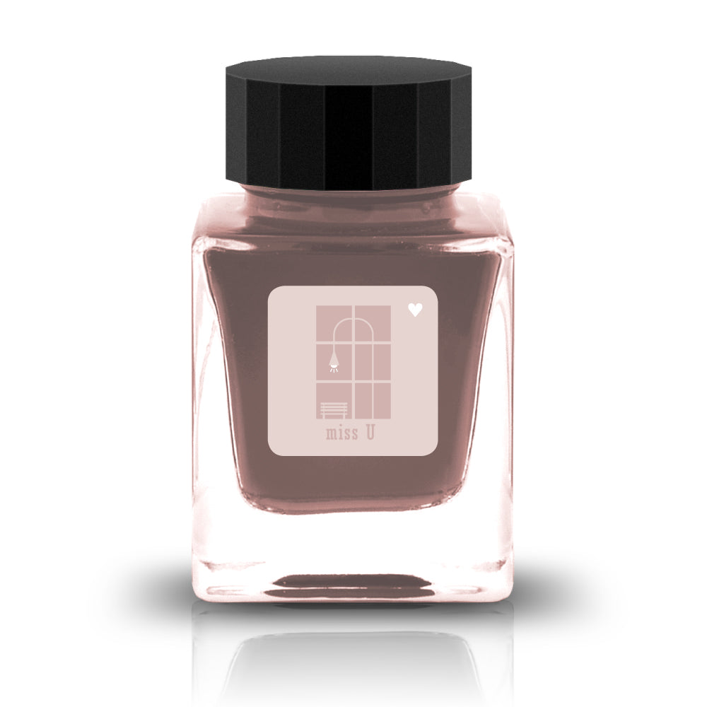 miss U Ink
The Baby Color Collection features pastel colors to add whimsy and softness to your writing. Many colors feature a "U" in the title to reemphasize the soft nature of the colors.
RGB: 230, 212, 208
Light brown
30 ml