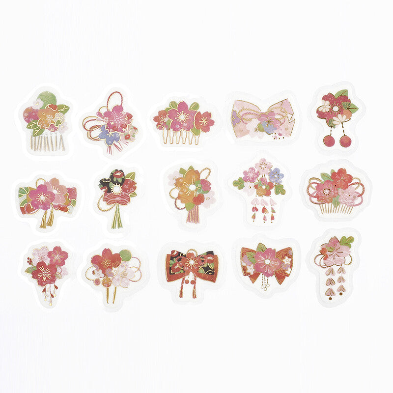 BGM Cherry Blossom Red Scarlet Hair Accessories Flake Sticker