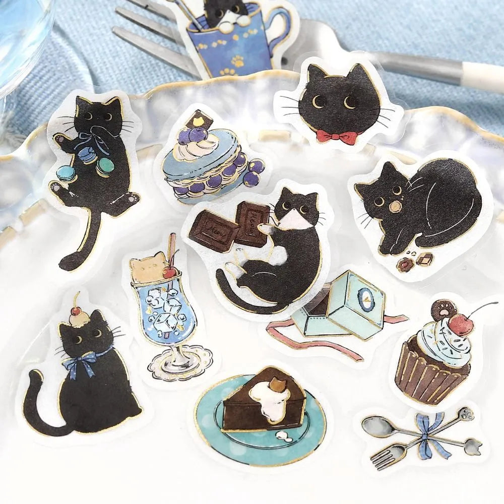 BGM - Welcome Meow! Series Café Kuroneko Sticker Flakes
The popular masking tape series "Cafe Kuroneko" has now become stickers!
Not only black cats, but also high-cats, carapaces, and white-cats have joined
the group. Each cat gathers here as a café with its own unique personality.
"Welcome, meow!"
Contents: 15 designs x 3 sheets
Material: Japanese paper